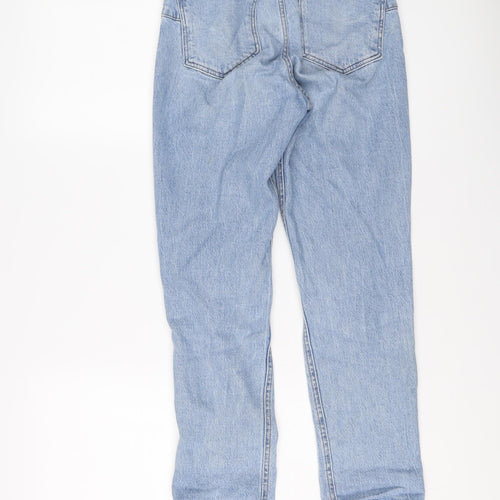New Look Womens Blue Cotton Straight Jeans Size 6 L26 in Regular Button