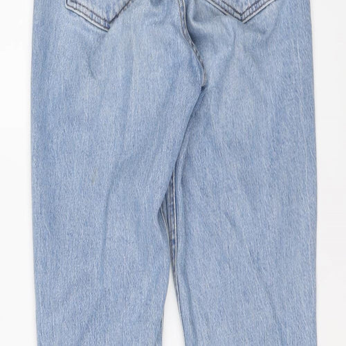 New Look Womens Blue Cotton Straight Jeans Size 6 L26 in Regular Button