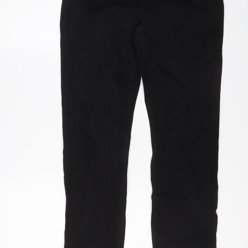 Marks and Spencer Womens Black Cotton Skinny Jeans Size 12 L30 in Regular Button