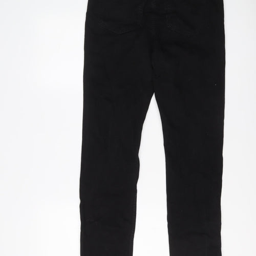 Marks and Spencer Womens Black Cotton Skinny Jeans Size 12 L30 in Regular Button