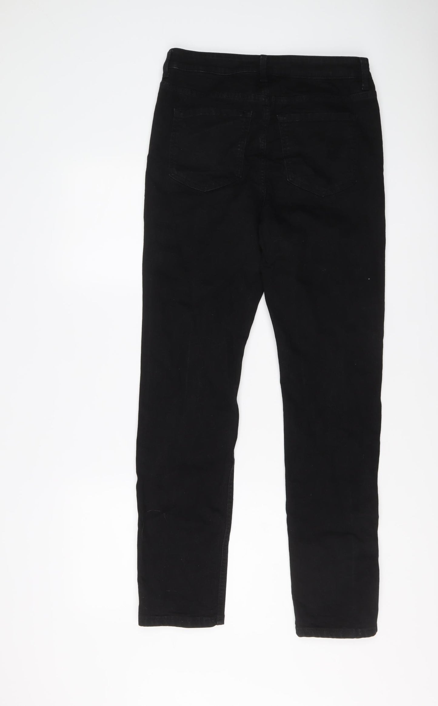 Marks and Spencer Womens Black Cotton Skinny Jeans Size 12 L30 in Regular Button
