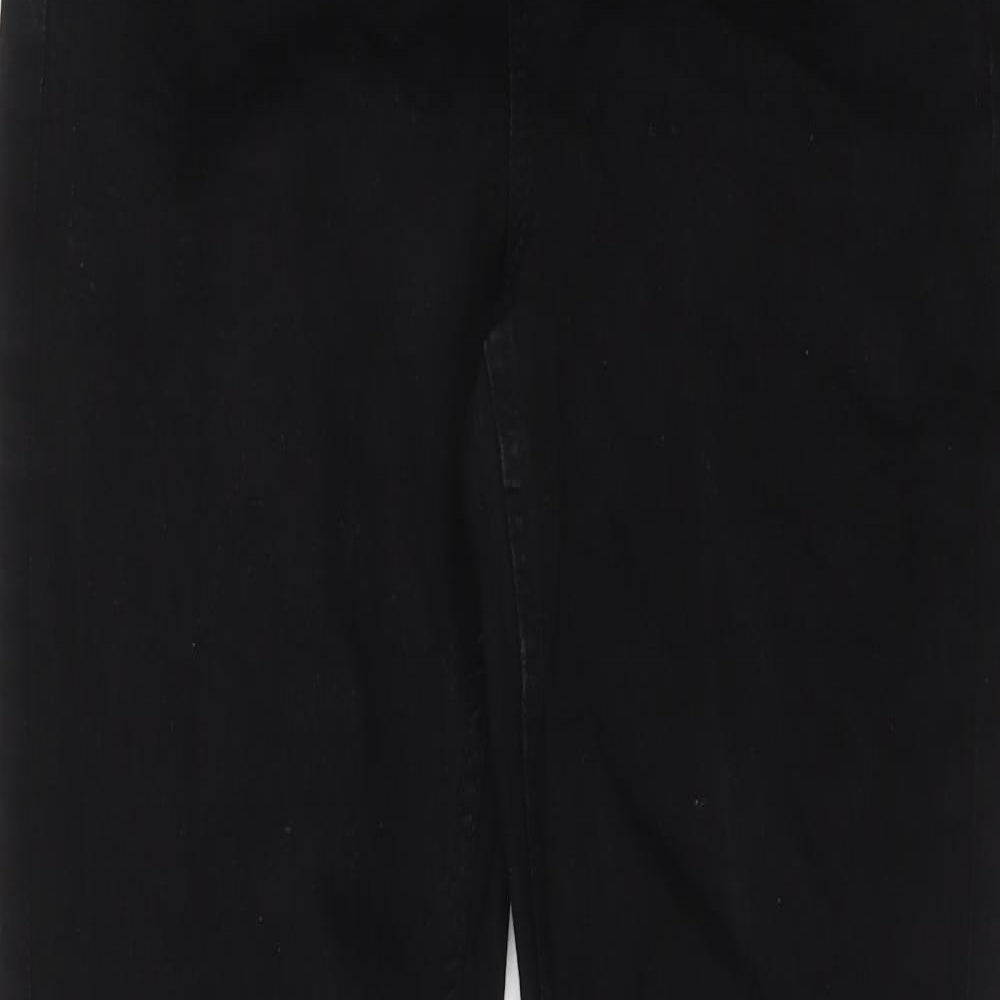 Marks and Spencer Womens Black Cotton Skinny Jeans Size 12 L30 in Regular Button