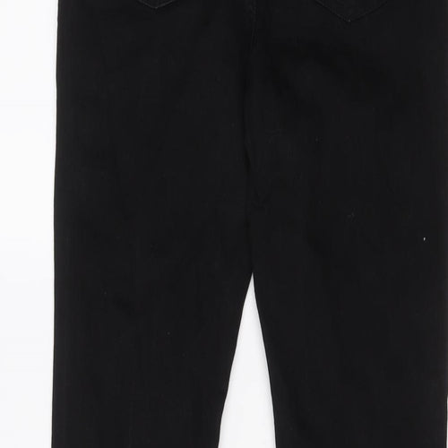 Marks and Spencer Womens Black Cotton Skinny Jeans Size 12 L30 in Regular Button