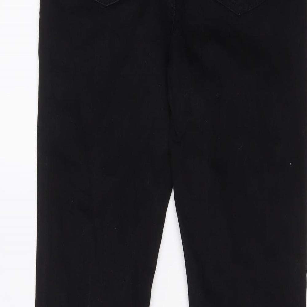 Marks and Spencer Womens Black Cotton Skinny Jeans Size 12 L30 in Regular Button