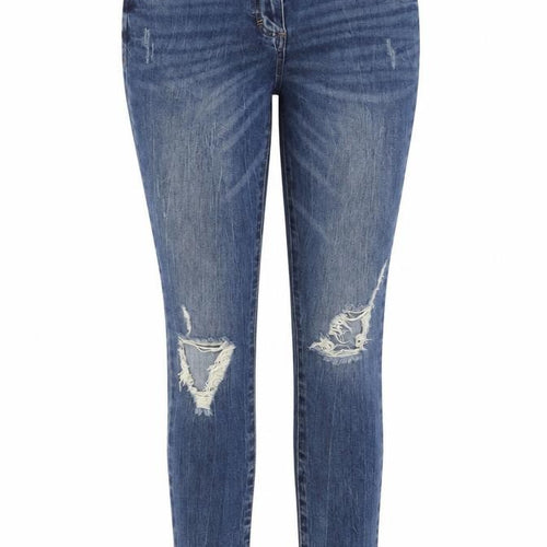 NEXT Womens Blue Cotton Skinny Jeans Size 10 L29 in Regular Button