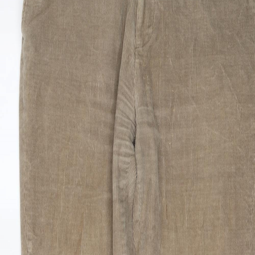 Cotton Traders Mens Beige Cotton Chino Trousers Size 38 in L31 in Regular Button