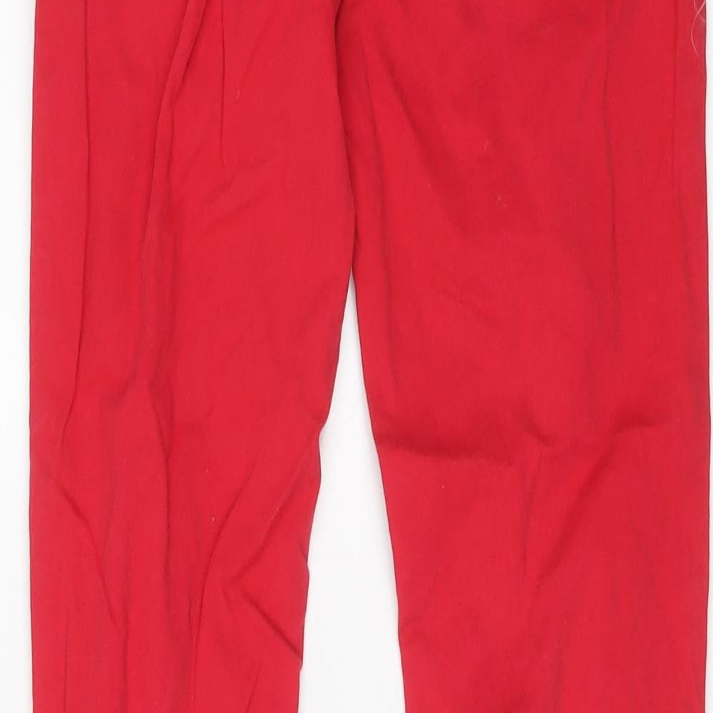 Denim & Co. Girls Red Cotton Skinny Jeans Size 12-13 Years Regular Button