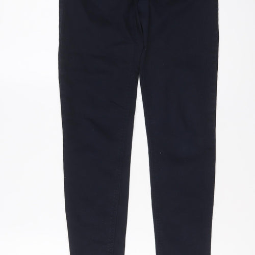 Mango Womens Blue Cotton Skinny Jeans Size 8 L28 in Regular Button