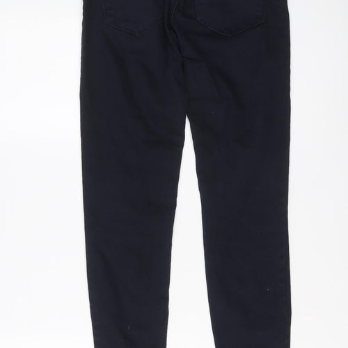 Mango Womens Blue Cotton Skinny Jeans Size 8 L28 in Regular Button