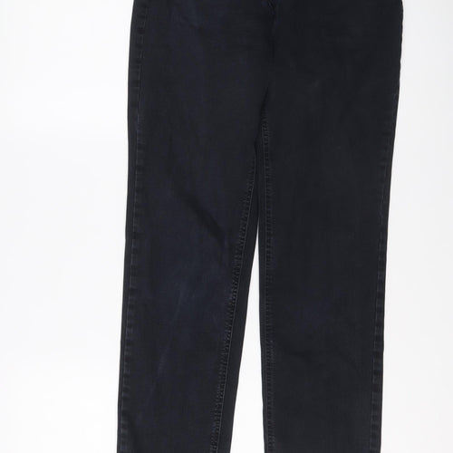 Belmonte Womens Blue Cotton Straight Jeans Size 10 L28 in Slim Button