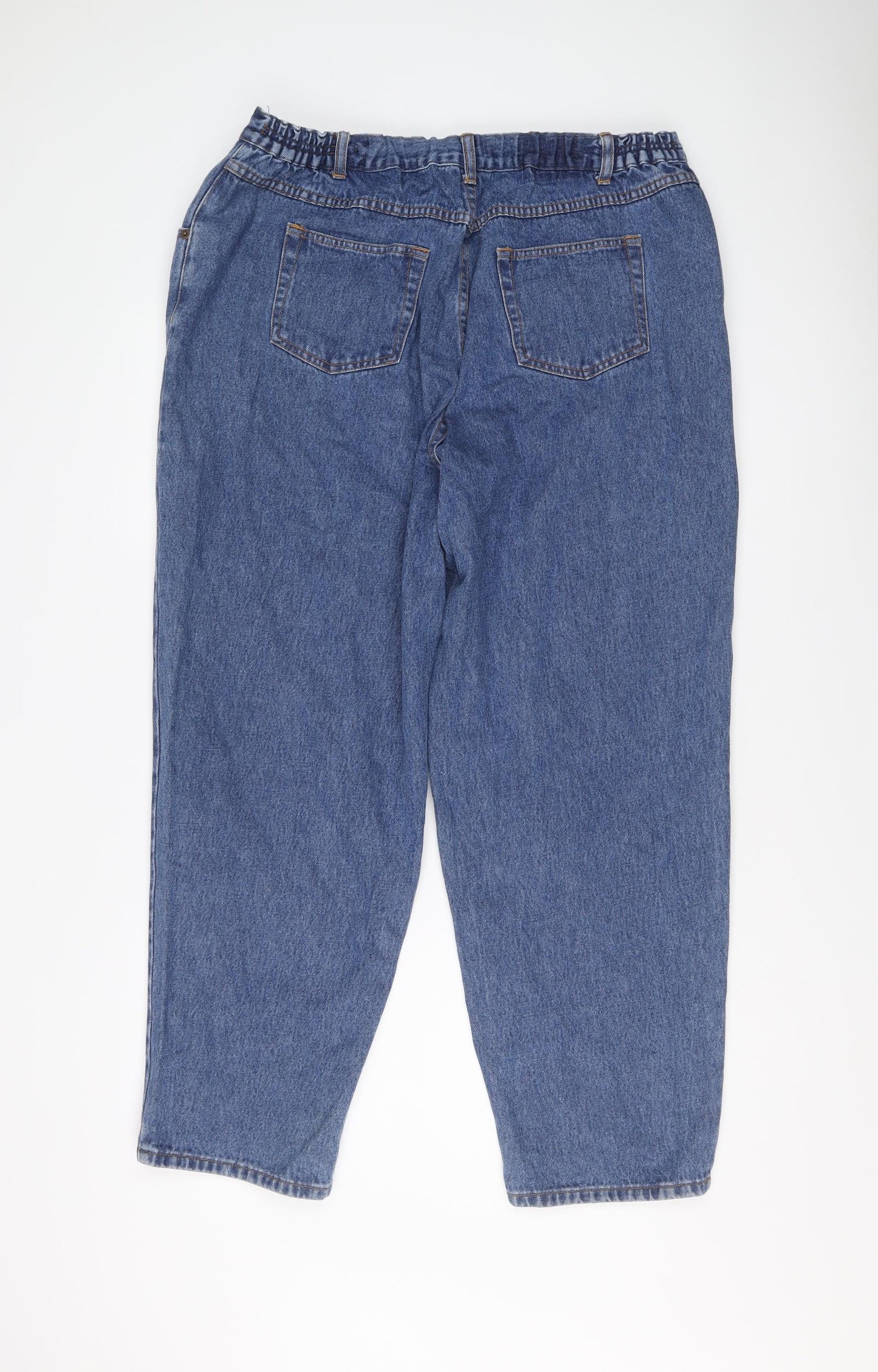 East Coast Womens Blue Cotton Straight Jeans Size 22 L27 in Regular Button