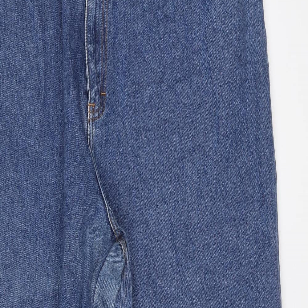 East Coast Womens Blue Cotton Straight Jeans Size 22 L27 in Regular Button