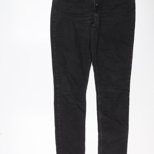 H&M Mens Black Cotton Straight Jeans Size 31 in L29 in Regular Button