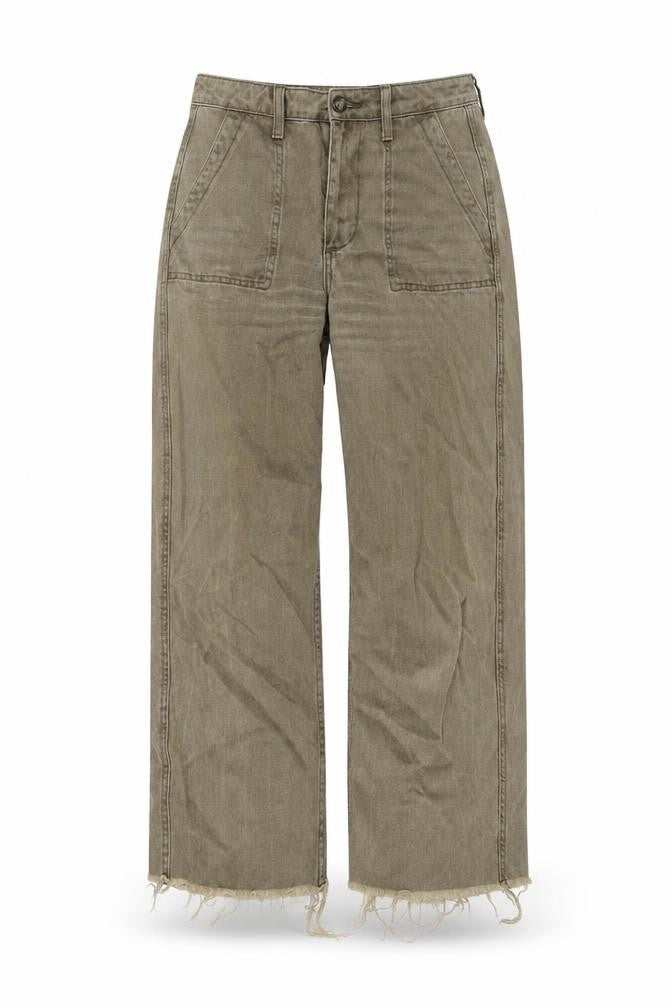 Denim & Co. Womens Brown Cotton Wide-Leg Jeans Size 8 L24 in Regular Button