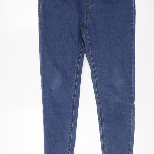 TU Womens Blue Cotton Jegging Jeans Size 14 L27 in Regular