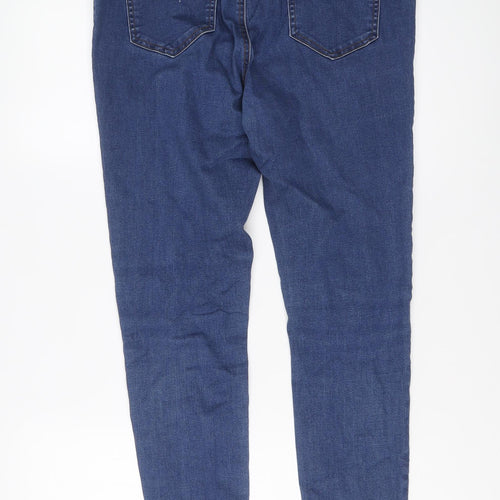 TU Womens Blue Cotton Jegging Jeans Size 14 L27 in Regular
