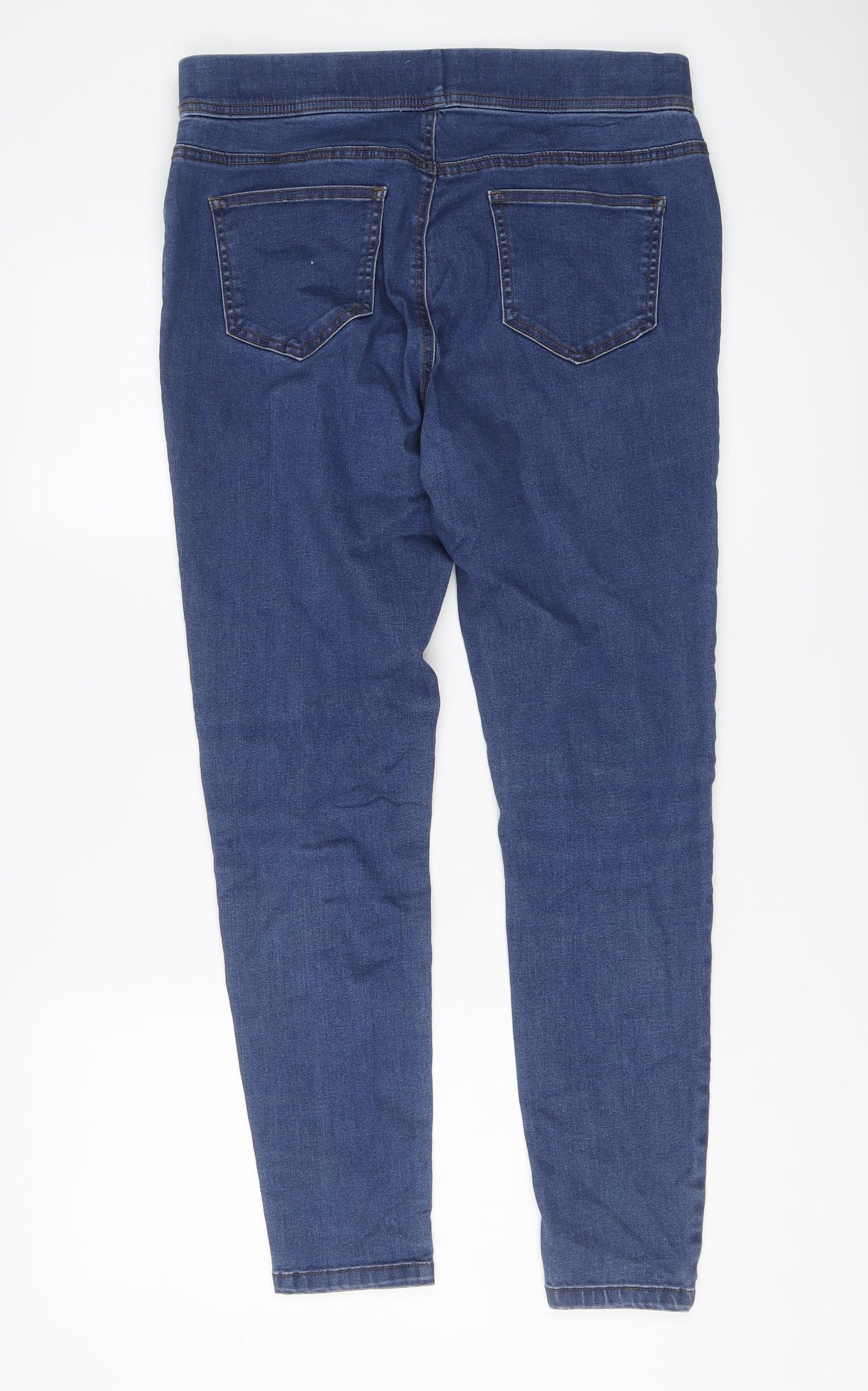 TU Womens Blue Cotton Jegging Jeans Size 14 L27 in Regular