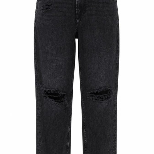 Bershka Womens Black Cotton Straight Jeans Size 8 L26 in Regular Button