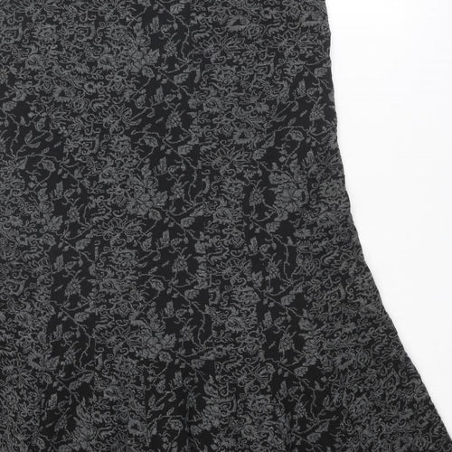 Per Una Womens Grey Geometric Acrylic Swing Skirt Size 14