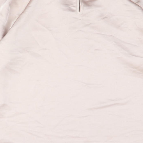 VERO MODA Womens Pink Polyester Basic Blouse Size M Round Neck