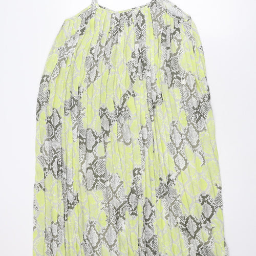 New Look Womens Multicoloured Geometric Polyester Tank Dress Size 8 Round Neck Pullover