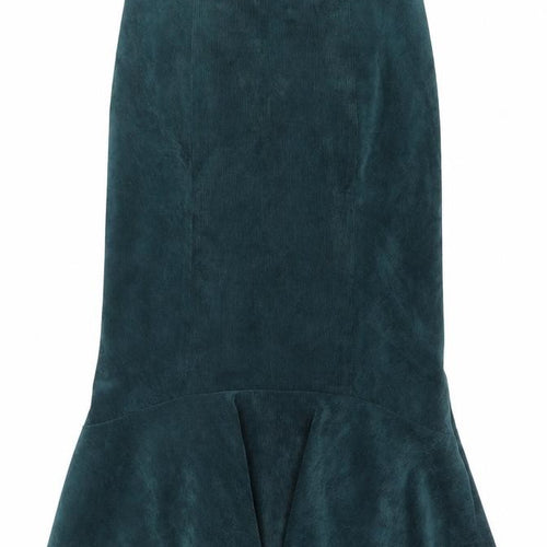 Country Casuals Womens Blue Polyester Trumpet Skirt Size 8 Zip