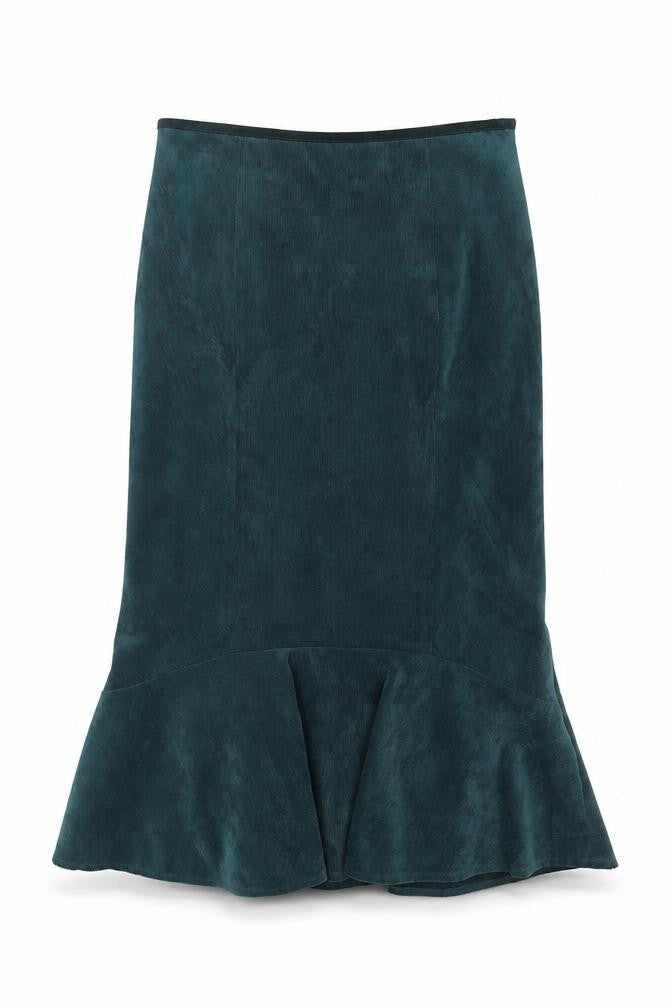 Country Casuals Womens Blue Polyester Trumpet Skirt Size 8 Zip