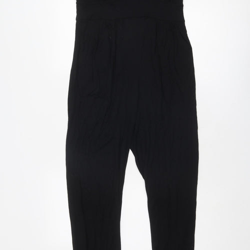 French Connection Womens Black Viscose Jumpsuit One-Piece Size 12 Zip