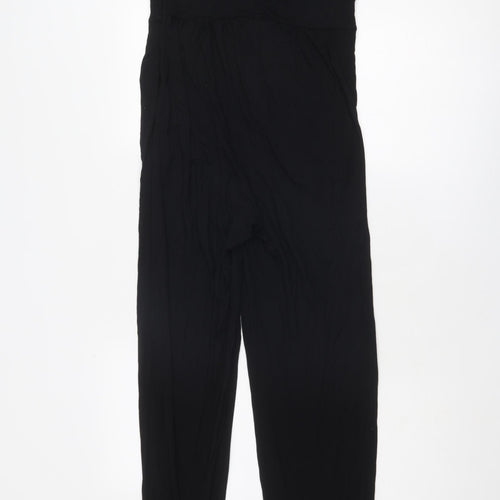French Connection Womens Black Viscose Jumpsuit One-Piece Size 12 Zip