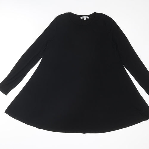Glamorous Womens Black Polyester A-Line Size XS Round Neck Pullover