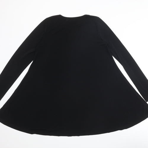 Glamorous Womens Black Polyester A-Line Size XS Round Neck Pullover