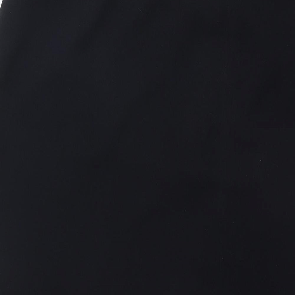 Viyella Womens Black Polyester A-Line Skirt Size 34 in Zip