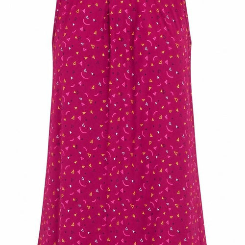 Mela Loves London Womens Purple Geometric Polyester A-Line Size 10 Round Neck Pullover