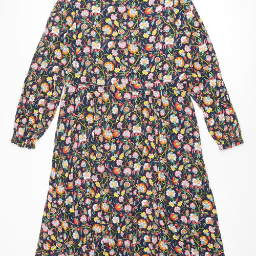 Boden Womens Multicoloured Floral Viscose A-Line Size 20 Round Neck Pullover