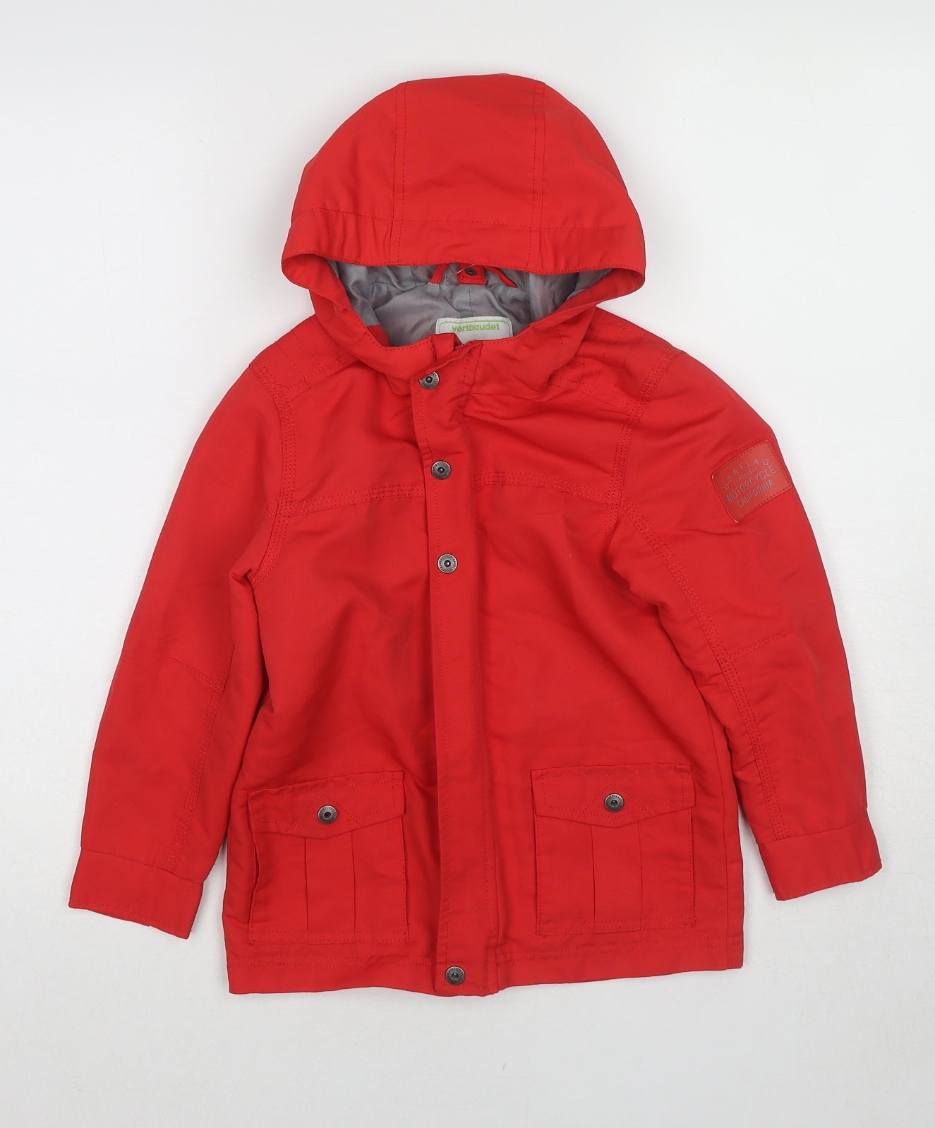 Vertbaudet Womens Red Jacket Size 6 Zip
