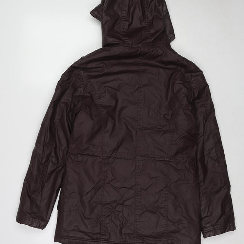 Marks and Spencer Womens Brown Parka Coat Size 8 Zip