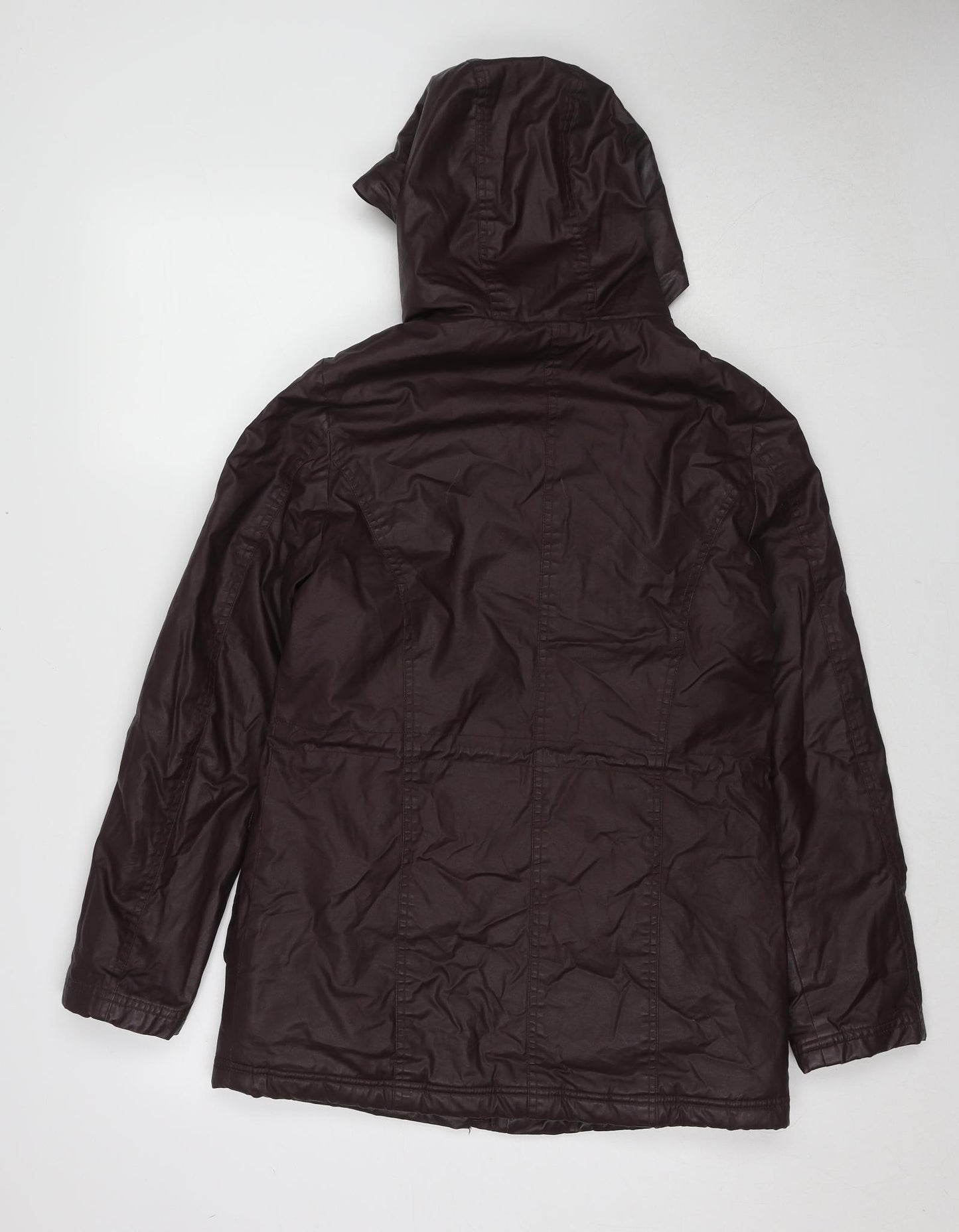 Marks and Spencer Womens Brown Parka Coat Size 8 Zip
