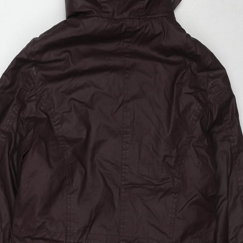 Marks and Spencer Womens Brown Parka Coat Size 8 Zip