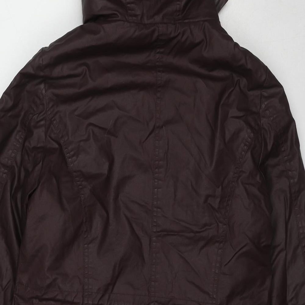 Marks and Spencer Womens Brown Parka Coat Size 8 Zip