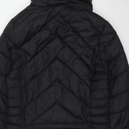 NEXT Womens Black Quilted Coat Size 12 Zip