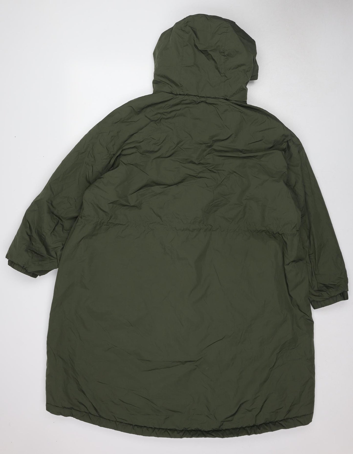 Marks and Spencer Womens Green Rain Coat Coat Size 20 Zip