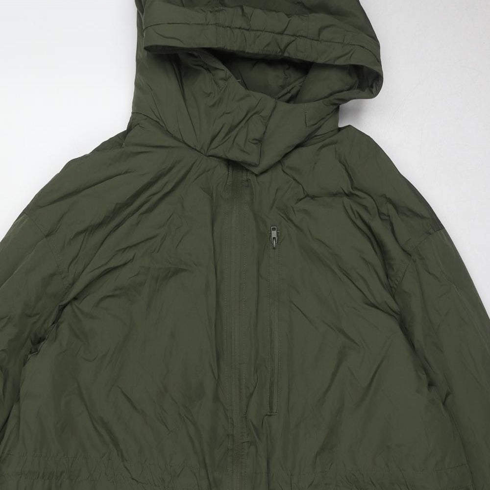 Marks and Spencer Womens Green Rain Coat Coat Size 20 Zip