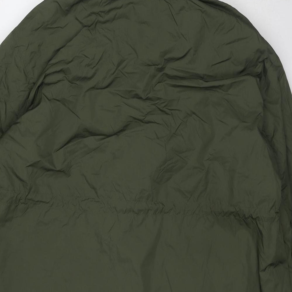 Marks and Spencer Womens Green Rain Coat Coat Size 20 Zip