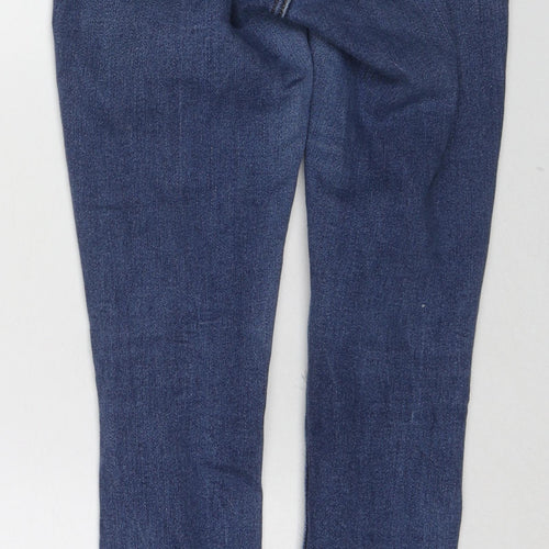 New Look Womens Blue Cotton Skinny Jeans Size 10 Regular Zip