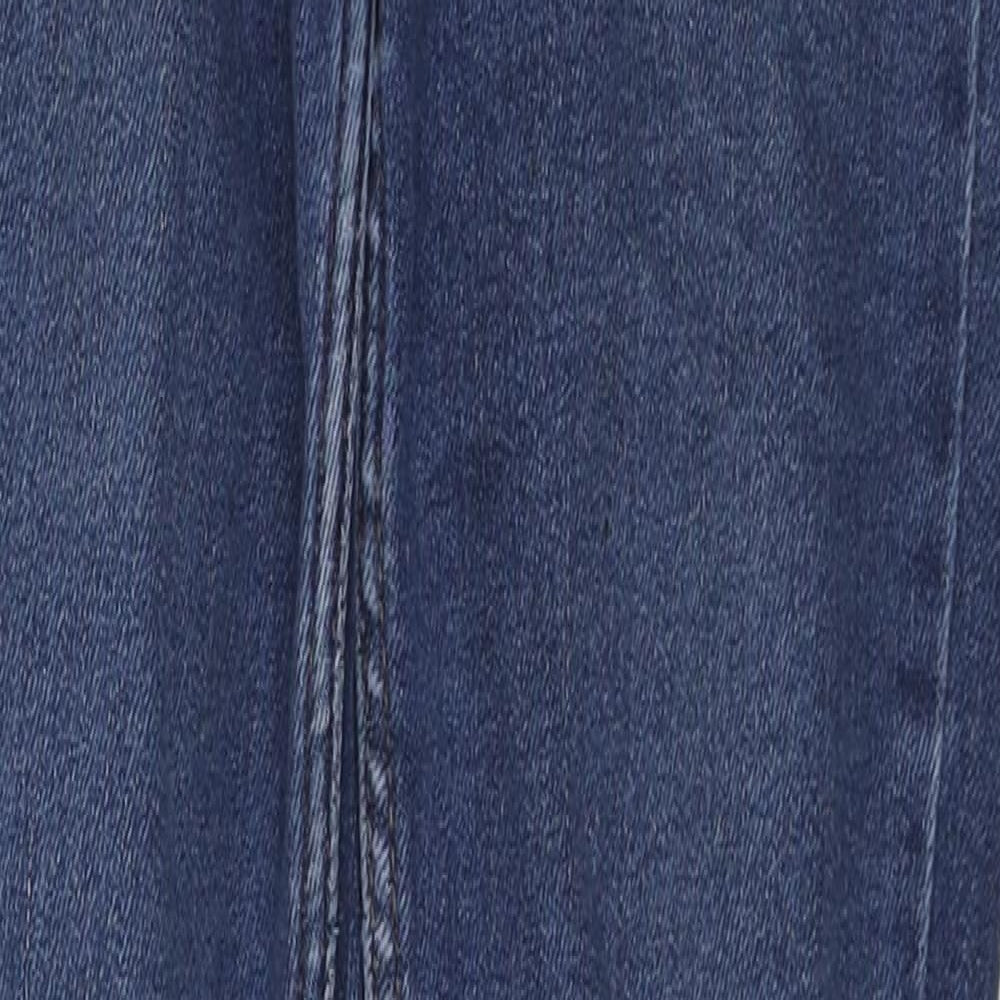 New Look Womens Blue Cotton Skinny Jeans Size 10 Regular Zip