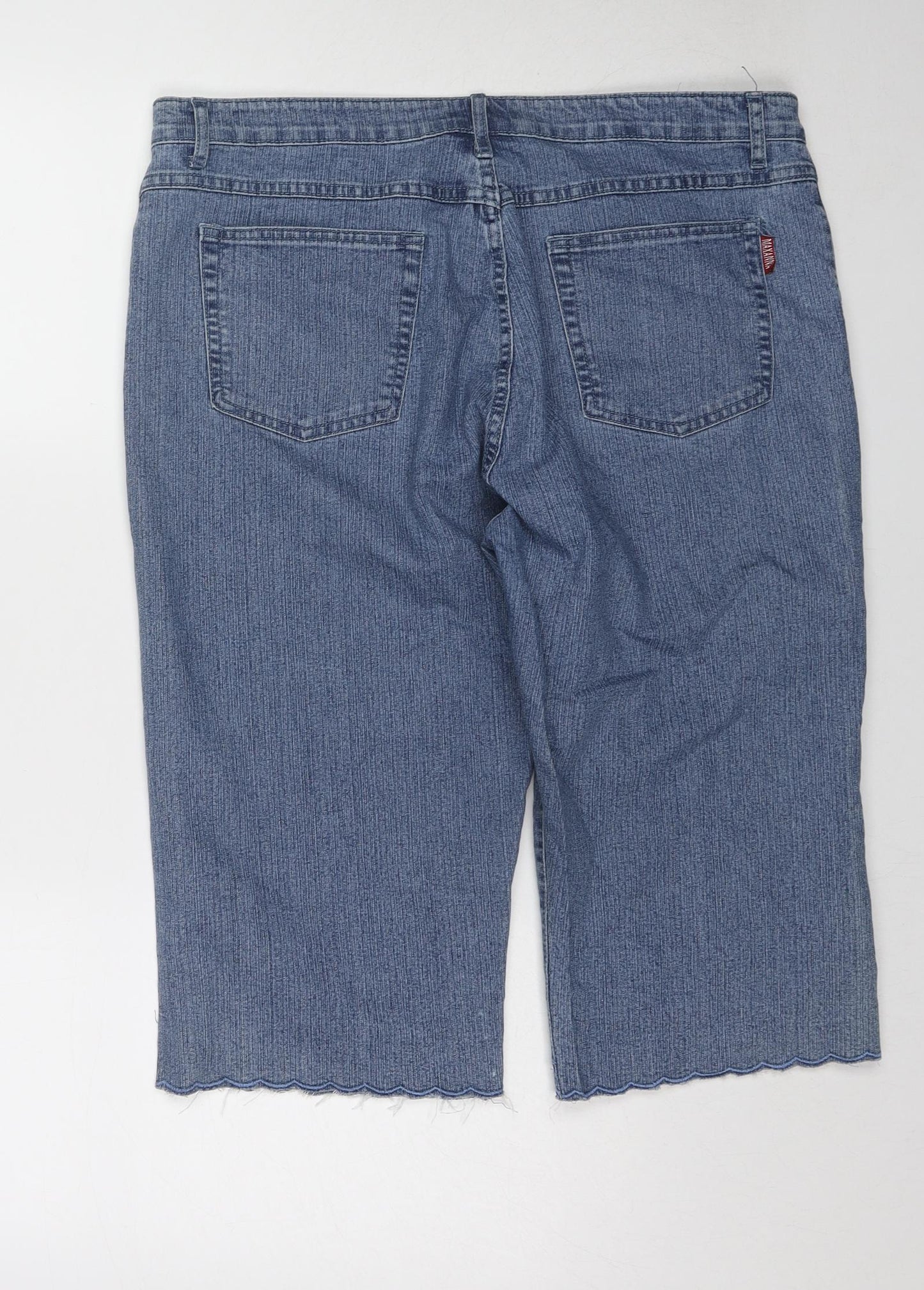Maxanna Womens Blue Cotton Cropped Jeans Size 38 in Regular Zip