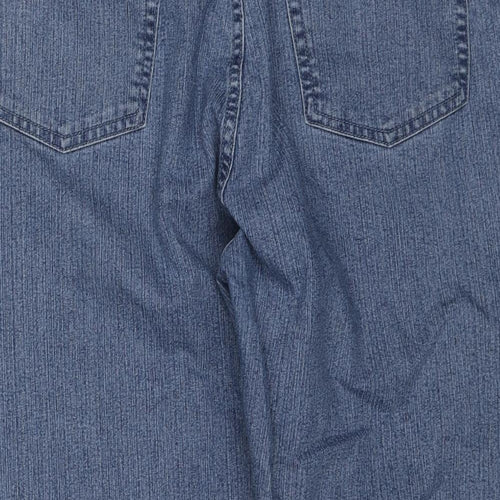 Maxanna Womens Blue Cotton Cropped Jeans Size 38 in Regular Zip