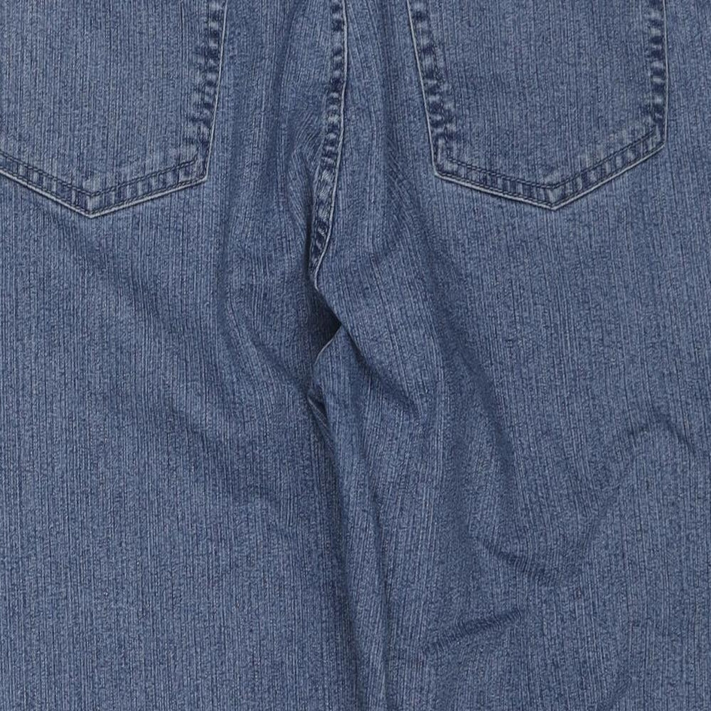 Maxanna Womens Blue Cotton Cropped Jeans Size 38 in Regular Zip