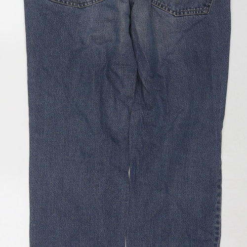 Boston Crew Womens Blue Cotton Straight Jeans Size 34 in Regular Zip