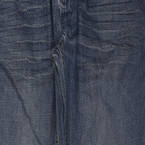 Boston Crew Womens Blue Cotton Straight Jeans Size 34 in Regular Zip